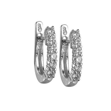 Backes & Strauss Jewellery - Earrings - Stud Max Strauss White Gold Diamond Huggie Hoops
