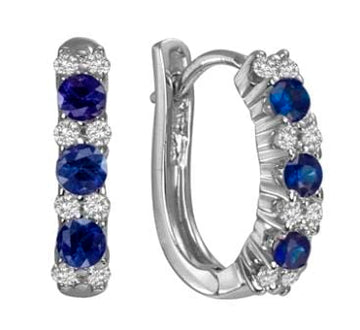 Backes & Strauss Jewellery - Earrings - Stud Max Strauss White Gold Diamond Sapphire Earrings