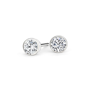 Backes & Strauss Jewellery - Earrings - Stud Max Strauss White Gold Round Diamond Bezel Stud Earrings