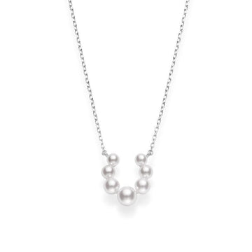 Mikimoto Jewellery - Necklace Mikimoto 18K White Gold 7 Pearl Chain Pendant