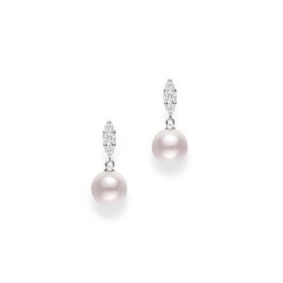 Mikimoto Jewellery - Earrings - Stud Mikimoto 18K White Gold Morning Dew Akoya Pearl Earrings