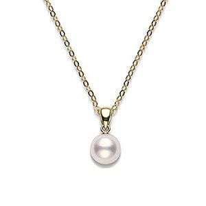 Mikimoto Jewellery - Necklace Mikimoto 18K Yellow Gold 7mm Pearl Solitaire Necklace