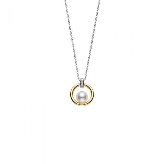 Mikimoto Jewellery - Necklace Mikimoto 18K Yellow Gold Pearl Circle Necklace