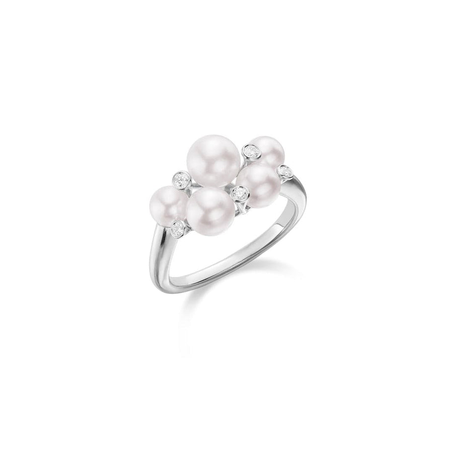 Mikimoto Jewellery - Rings Mikimoto Akoya Pearl and Diamond Ring