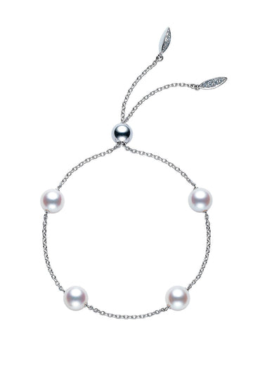 Mikimoto Jewellery - Bracelet Mikimoto Akoya Pearl and Diamond Station Bracelet