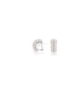 Mikimoto Jewellery - Earrings - Hoop Mikimoto Diamond and Akoya 4mm Pearl Earrings