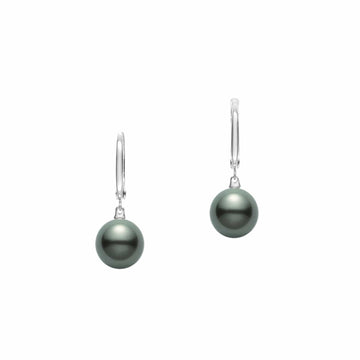 Mikimoto Jewellery - Earrings - Drop Mikimoto Morning Dew Black South Sea Cultured Pearl Earrings