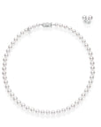 Mikimoto Jewellery - Necklace Mikimoto White Gold and 6-7mm Akoya Pearl Necklace and Stud Earrings Set