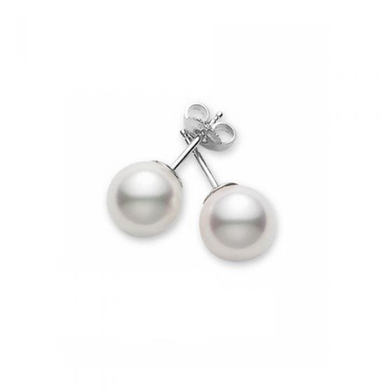 Mikimoto Jewellery - Earrings - Stud Mikimoto White Gold and 7.5mm A+ Akoya Pearl Stud Earrings