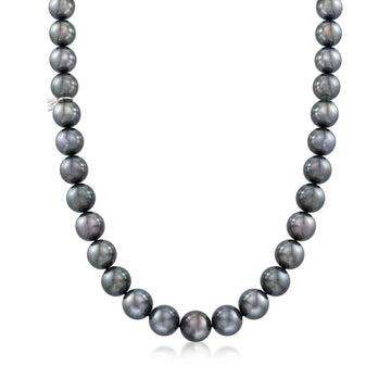 Mikimoto Jewellery - Necklace Mikimoto White Gold and 8-10.9mm A+ Black South Sea Pearl Necklace