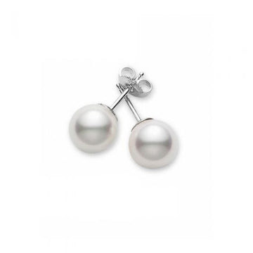 Mikimoto Jewellery - Earrings - Stud Mikimoto White Gold and 8mm A Akoya Pearl Stud Earrings
