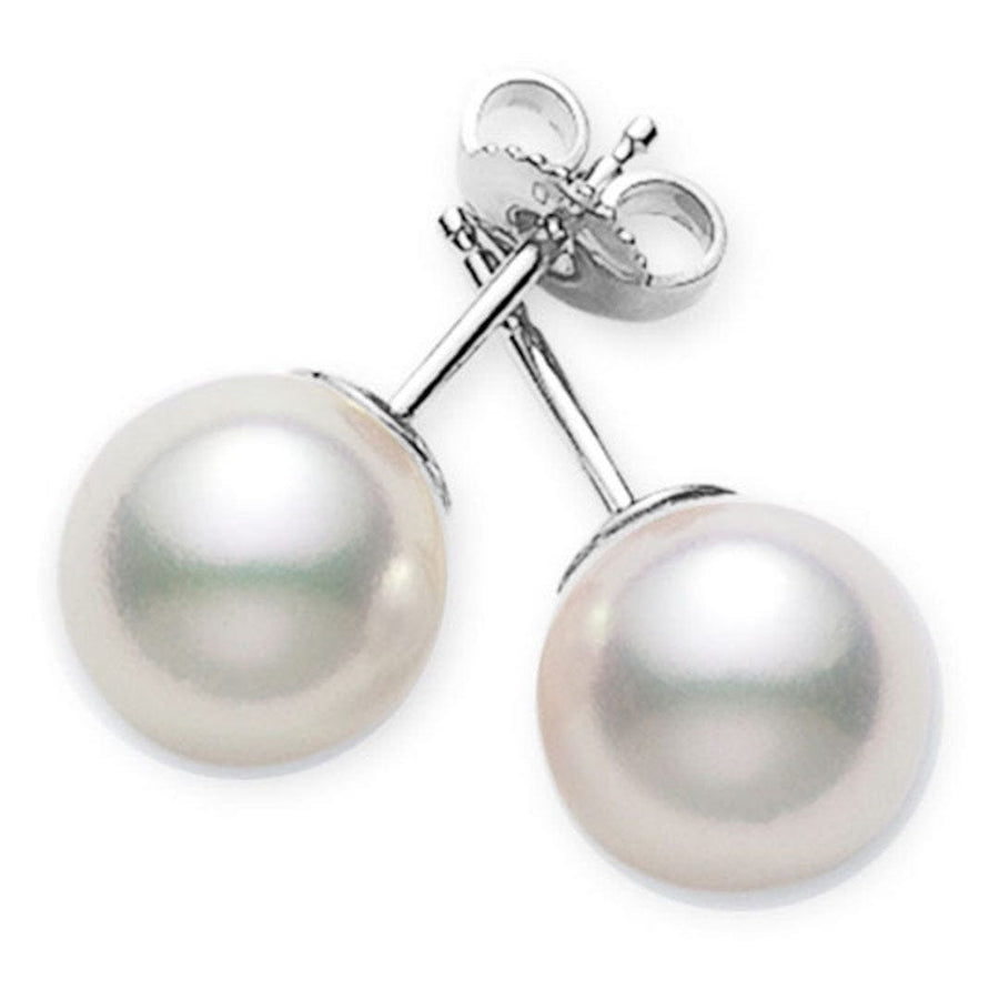 Mikimoto Jewellery - Earrings - Stud Mikimoto White Gold and AAA Akoya 7mm Pearl Stud Earrings