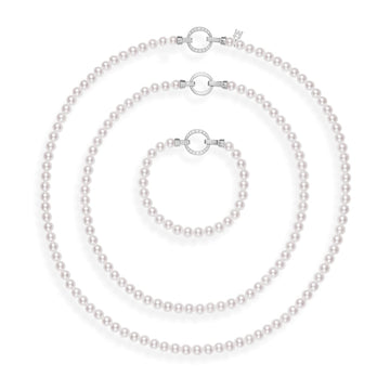 Mikimoto Jewellery - Necklace Mikimoto White Gold and Akoya 5.5mm Pearl "Skipping Rope" Necklace