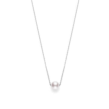 Mikimoto Jewellery - Necklace Mikimoto White Gold and Akoya 8mm Pearl Slider Necklace
