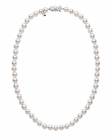 Mikimoto Jewellery - Necklace Mikimoto White Gold and Akoya Strand Pearl Necklace, 18 Inches