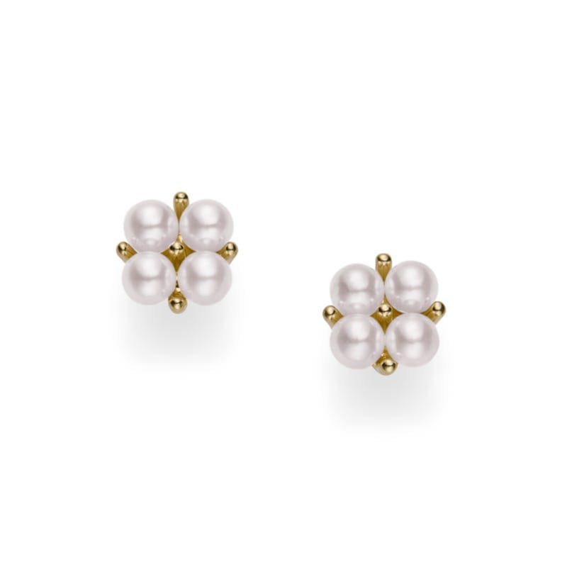Mikimoto Jewellery - Earrings - Stud Mikimoto Yellow Gold and Akoya Pearl Stud Earrings
