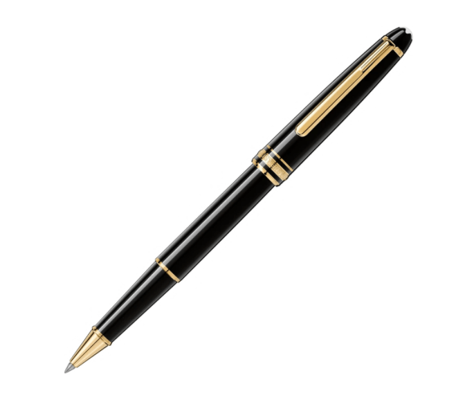 Mont Blanc Accessories - Assorted Montblanc Meisterst&uuml;ck Black Gold-Coated 163 Classique Rollerball Pen
