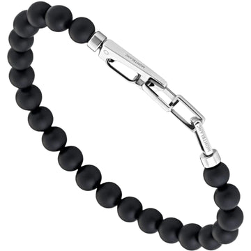 Mont Blanc Jewellery - Bracelet Montblanc Onyx and Steel Wrap Bracelet