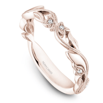 Crown Ring Jewellery - Band - Diamond Noam Carver 14k Rose Gold Diamond Stackable Band Ring