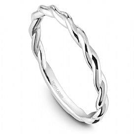 Crown Ring Jewellery - Band - Plain Noam Carver 14k White Gold Stackable Band