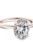 Touch of Gold Diamonds Jewellery - Engagement Ring Noam Carver 14kt Rose Gold 1.01ct Oval Solitaire with Hidden Halo