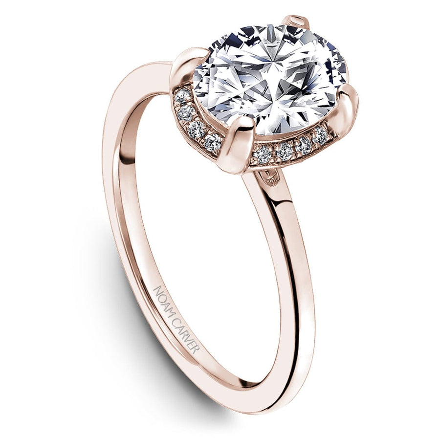 Touch of Gold Diamonds Jewellery - Engagement Ring Noam Carver 14kt Rose Gold 1.01ct Oval Solitaire with Hidden Halo
