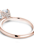 Touch of Gold Diamonds Jewellery - Engagement Ring Noam Carver 14kt Rose Gold Engagement Ring Round Solitaire with Pave Diamond Accents