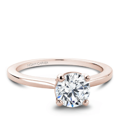 Lazare Kaplan Custom Jewellery - Engagement Ring Noam Carver 14kt Rose Gold Round Solitaire