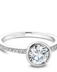 Touch of Gold Diamonds Jewellery - Engagement Ring Noam Carver 14kt White Gold 0.45ct Round Bezel Set Solitaire
