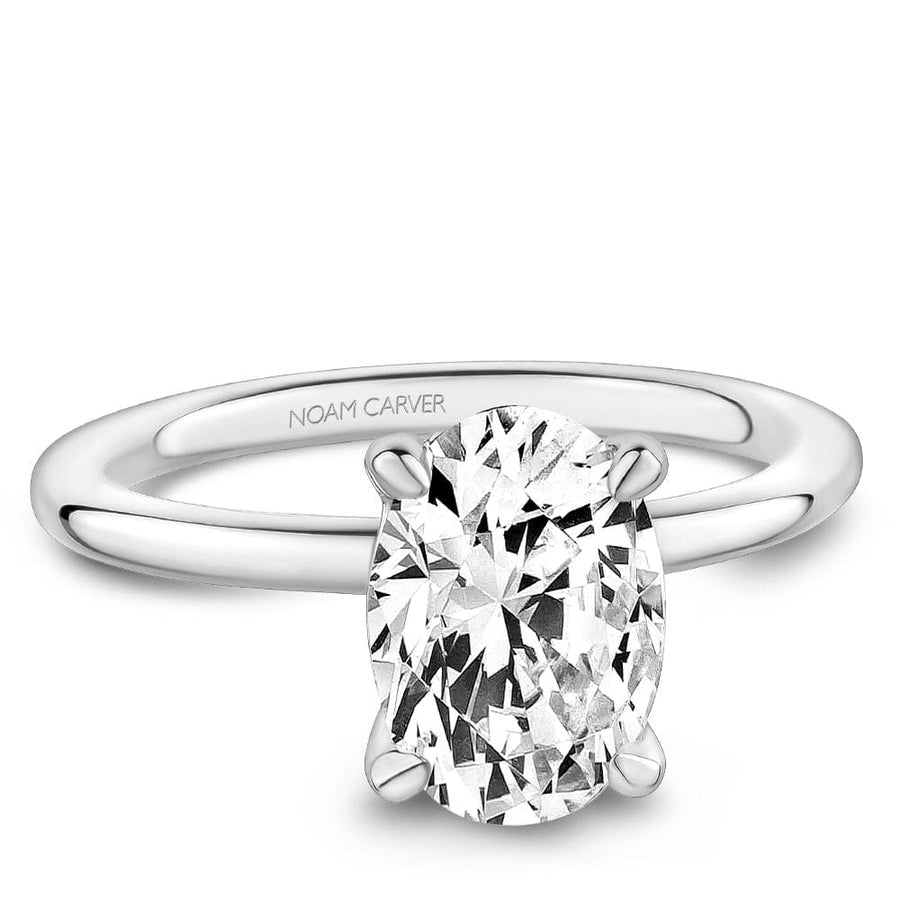 Touch of Gold Diamonds Jewellery - Engagement Ring Noam Carver 14kt White Gold 0.51ct Oval Solitaire