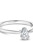 Crown Ring Jewellery - Engagement Ring Noam Carver 14kt White Gold 0.70ct Pear Solitaire