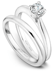 Crown Ring Jewellery - Engagement Ring Noam Carver 14kt White Gold 0.70ct Round Solitaire