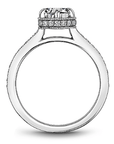 Touch of Gold Diamonds Jewellery - Engagement Ring Noam Carver 14kt White Gold 1.00ct Round Halo with Diamond Shoulders