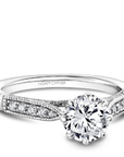 Touch of Gold Diamonds Jewellery - Engagement Ring Noam Carver 14kt White Gold 1.01ct Solitaire with Diamond Shoulders