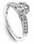 Touch of Gold Diamonds Jewellery - Engagement Ring Noam Carver 14kt White Gold 1.01ct Solitaire with Diamond Shoulders