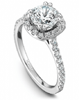 Touch of Gold Diamonds Jewellery - Engagement Ring Noam Carver 14kt White Gold 1.03ct Cushion Halo