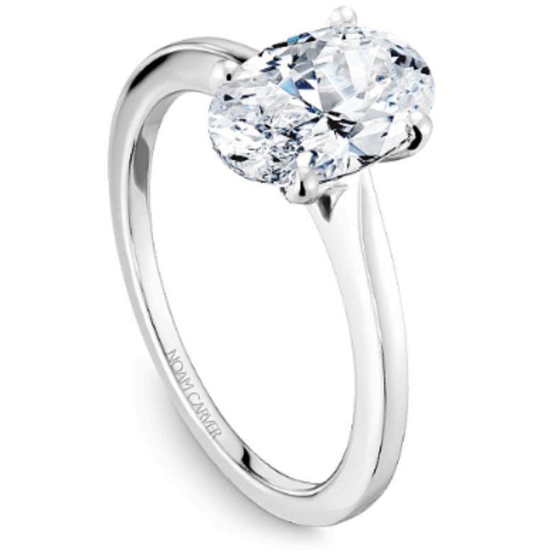 Touch of Gold Diamonds Jewellery - Engagement Ring Noam Carver 14kt White Gold Oval Solitaire