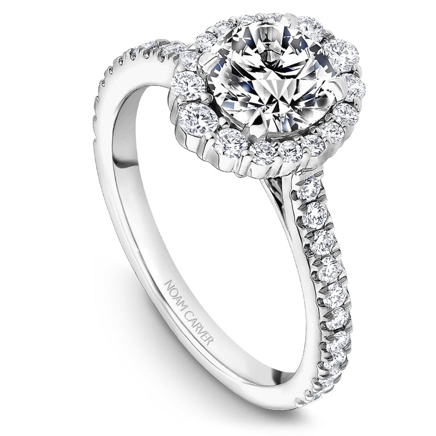 Touch of Gold Diamonds Jewellery - Engagement Ring Noam Carver 14kt White Gold Round Halo