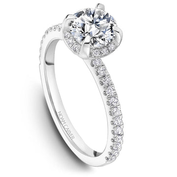 Touch of Gold Diamonds Jewellery - Engagement Ring Noam Carver 14kt White Gold Round Solitaire with Hidden Halo