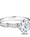 Touch of Gold Diamonds Jewellery - Engagement Ring Noam Carver 14kt White Gold Round Solitaire with Shoulder Diamonds