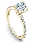 Touch of Gold Diamonds Jewellery - Engagement Ring Noam Carver 14kt Yellow Gold 1.00ct Round Solitaire with Diamond Shoulders