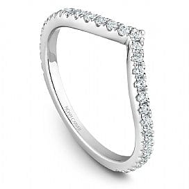 Crown Ring Jewellery - Band - Diamond Noam Carver V-Shaped 14k White Gold Diamond Band