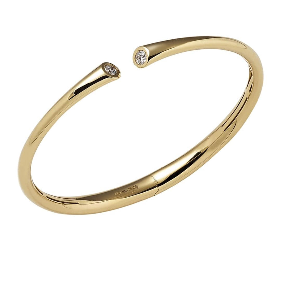 Piero Milano Jewellery - Bracelet Piero Milano Gold and Diamond Hinged Bangle