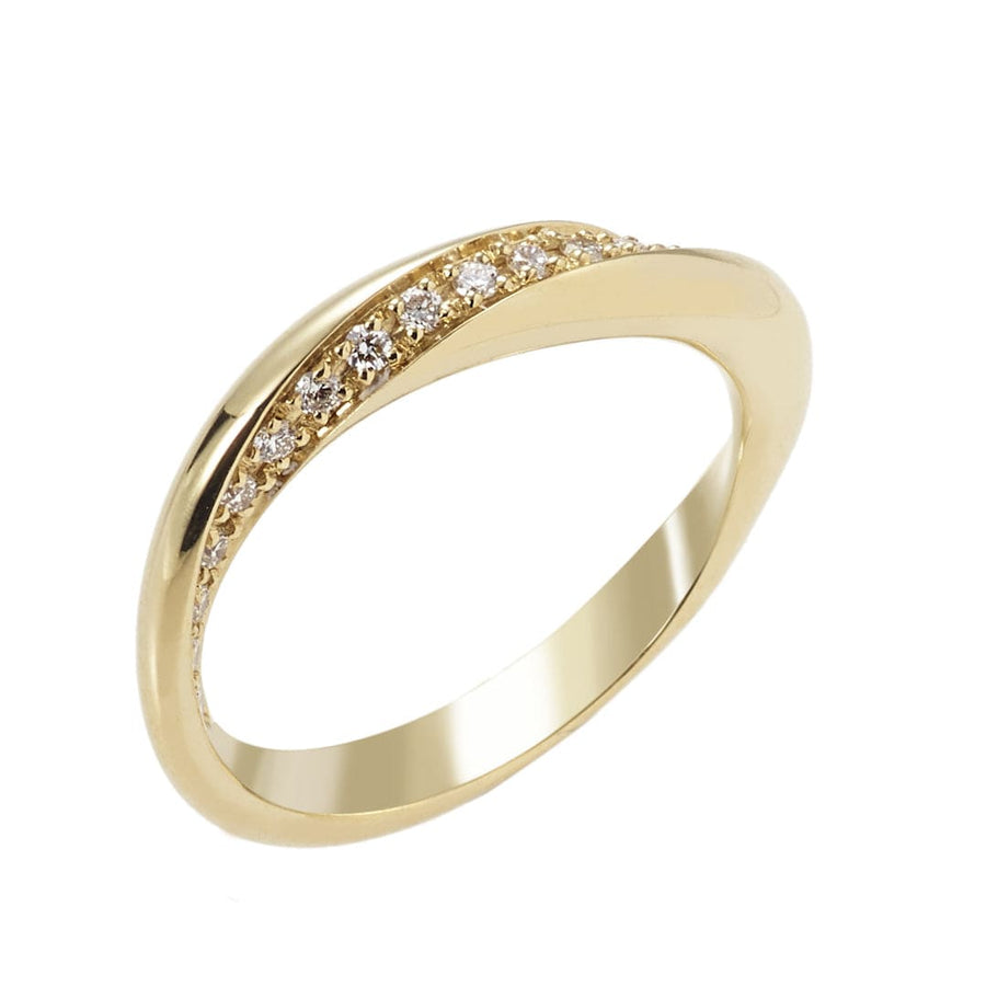Piero Milano Jewellery - Rings Piero Milano Yellow Gold and Diamond Twist Band Ring