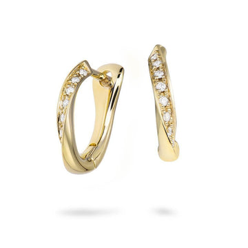 Piero Milano Jewellery - Earrings - Stud Piero Milano Yellow Gold Diamond Twist Earrings