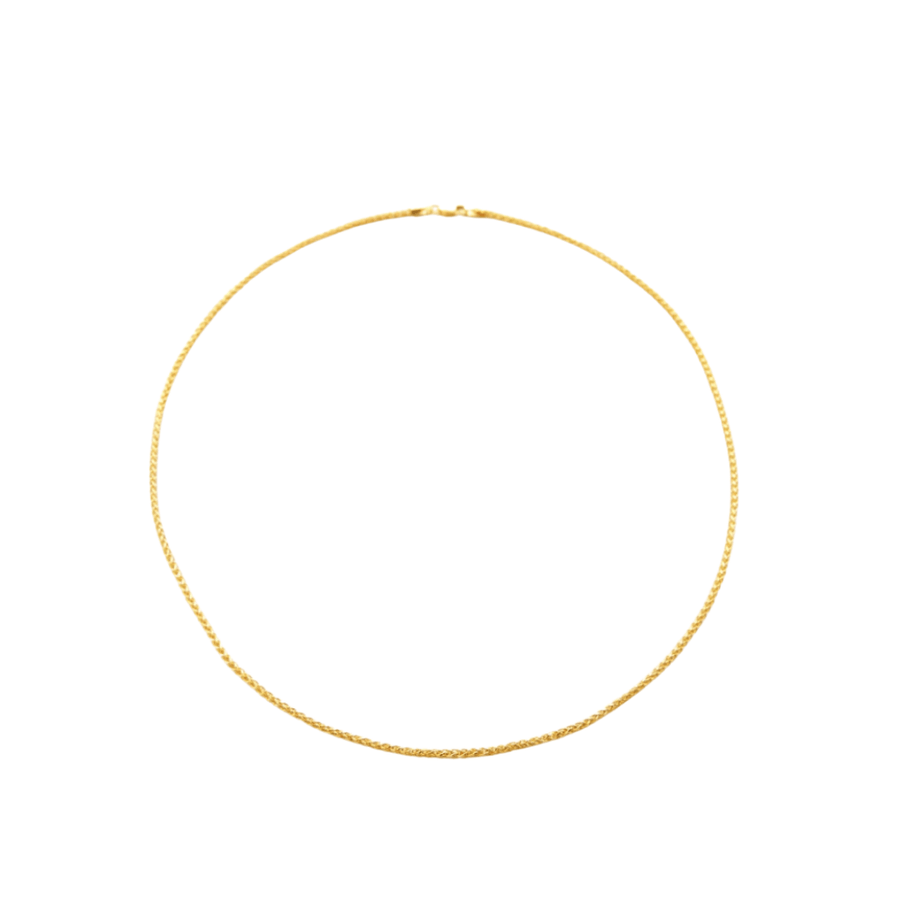 Rich Jewellery Jewellery - Necklace Rich 14K Yellow Gold 1.2mm Fine Wheat Chain 18"