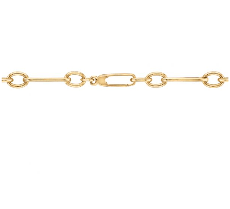 Roberto Coin Inc. Jewellery - Bracelet Roberto Coin 18K Designer Gold Alternating Oval Link Bracelet