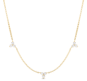 Roberto Coin Inc. Jewellery - Necklace Roberto Coin 18K Diamonds by the Inch Flower Station Necklace