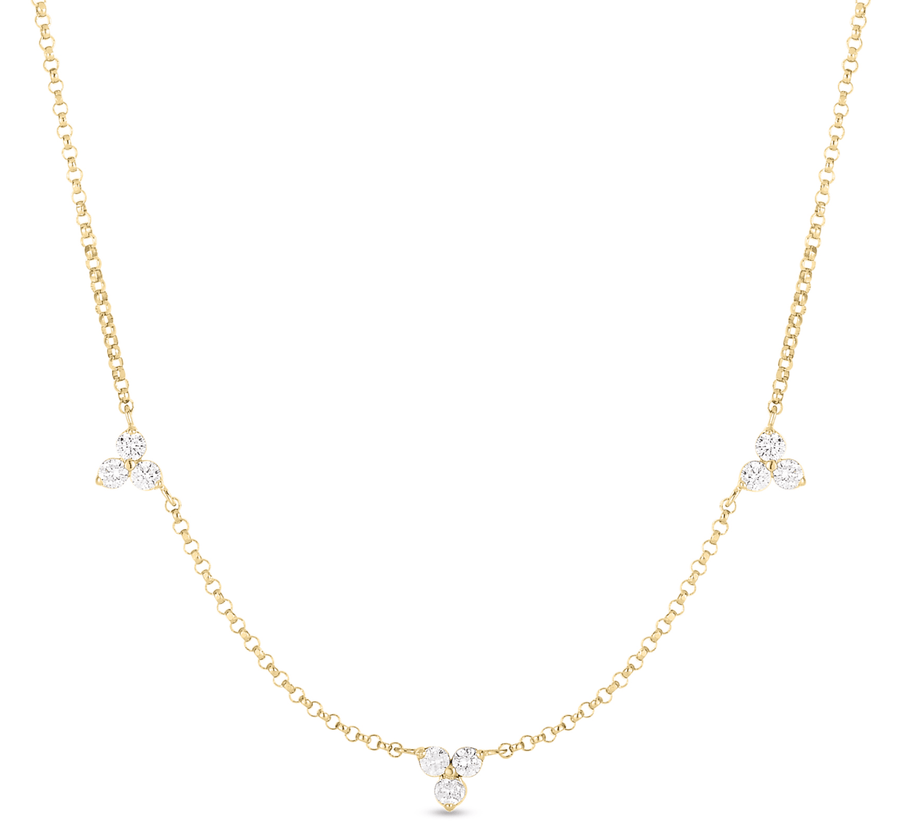 Roberto Coin Inc. Jewellery - Necklace Roberto Coin 18K Diamonds by the Inch Flower Station Necklace