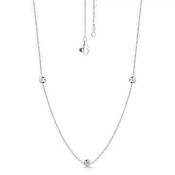 Roberto Coin Inc. Jewellery - Necklace Roberto Coin 18K White Gold 3 Station Diamond Necklace